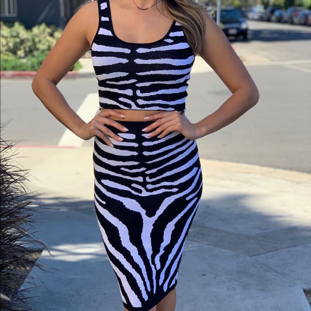 Two peace zebra print set
